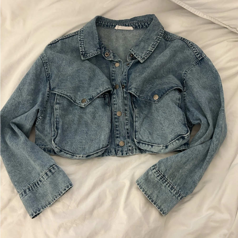 Shop Talulah Cropped Jean Jacket